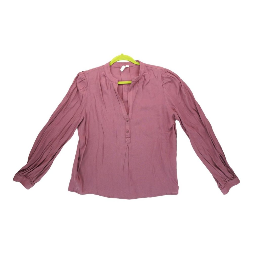 NWT $69 Treasure & Bond Women's‎ Long Sleeve Burgundy Viscose Shirt Sz S